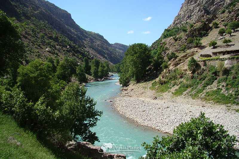 Bazoft River Nature among Zargros Mountain