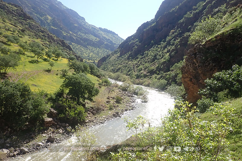 Sirwan river in Kurdestan, Iran