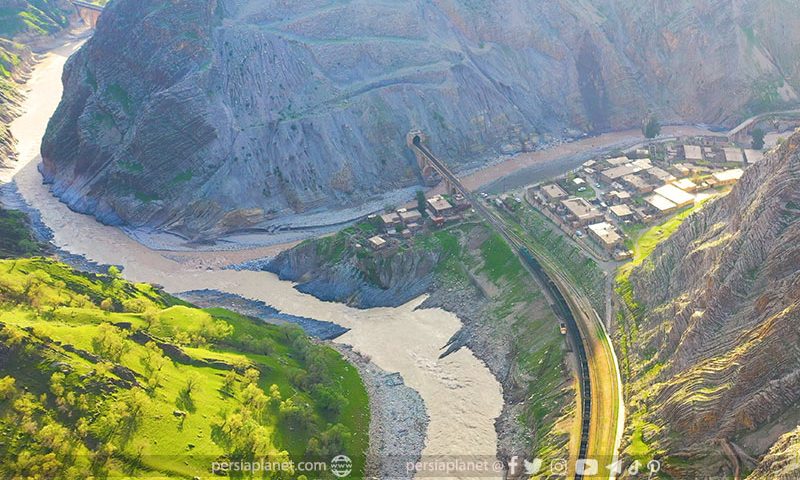 Keshvar railay station, and sezar river, Lorestan